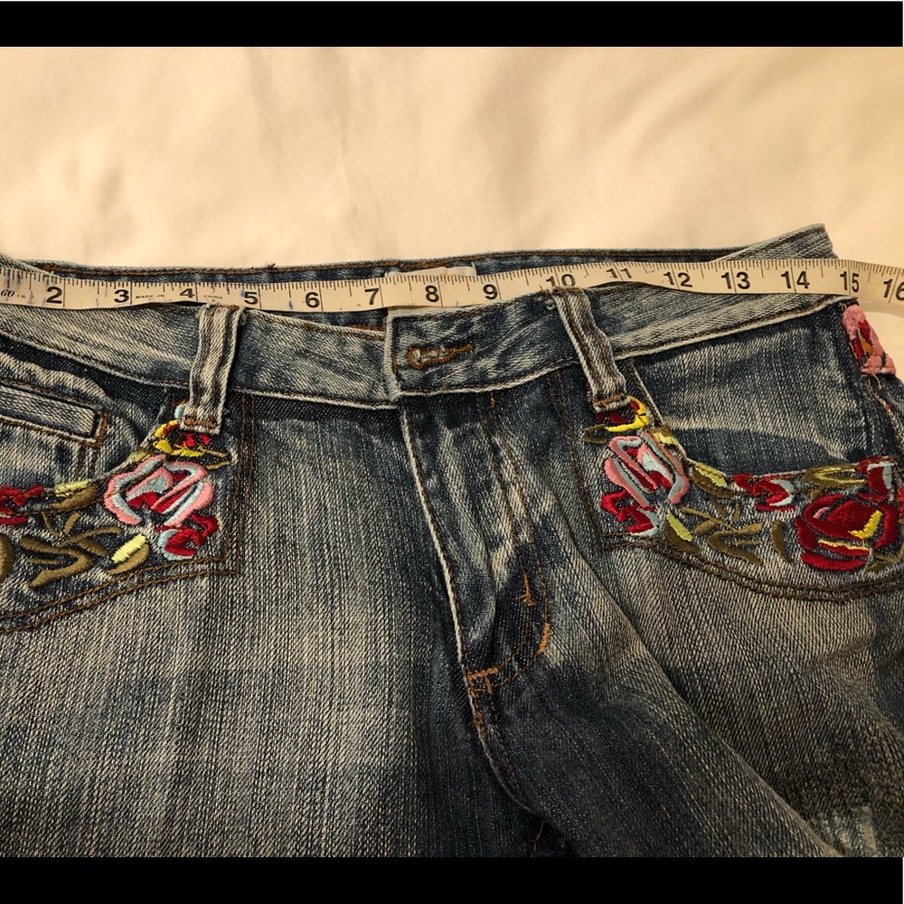 Antik Denim Boot Cut Jeans with Colorful Floral Design - Picture 3 of 9